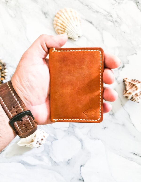 Handmade & Hand Stitched Leather Bifold Wallet