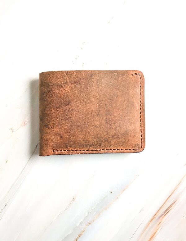 Handmade & Hand Stitched Minimalist Leather Wallet