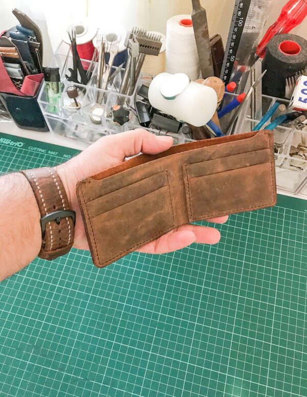 Handmade & Hand Stitched Minimalist Leather Wallet