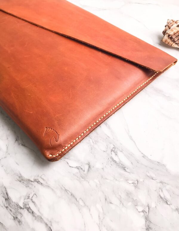 Handmade Macbook Brown Leather Case