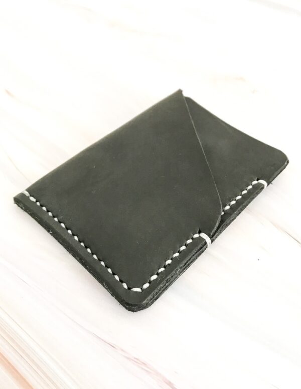 Minimal Black Leather Pocket Credit Card Holders
