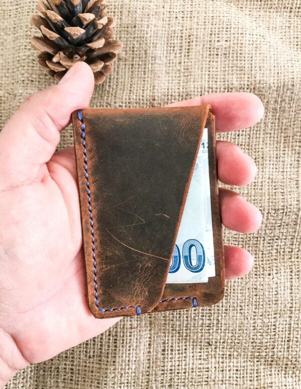Minimal Leather Slim Pocket Credit Card Holder