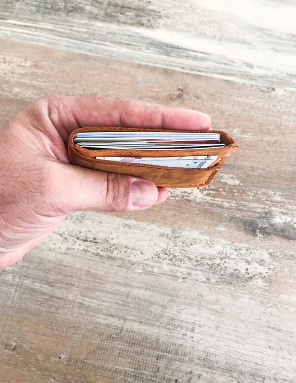 Minimalist Leather Thin Wallet Pocket Card Holder