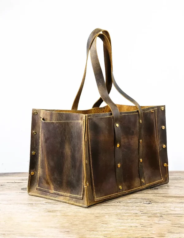 Custom Vintage Leather Tool Bag Box