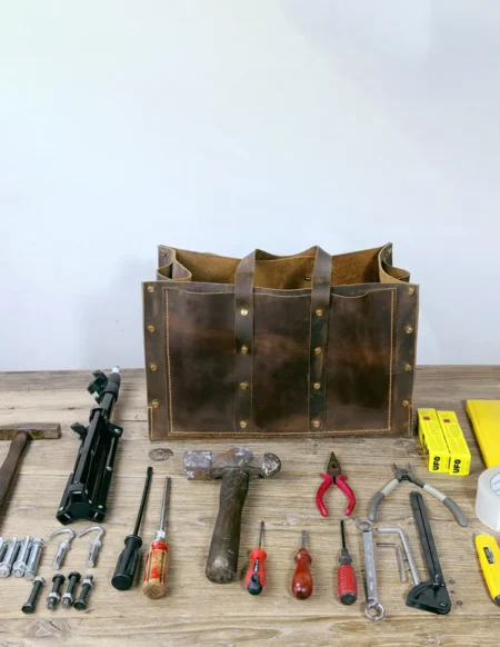 Custom Vintage Leather Tool Bag Box