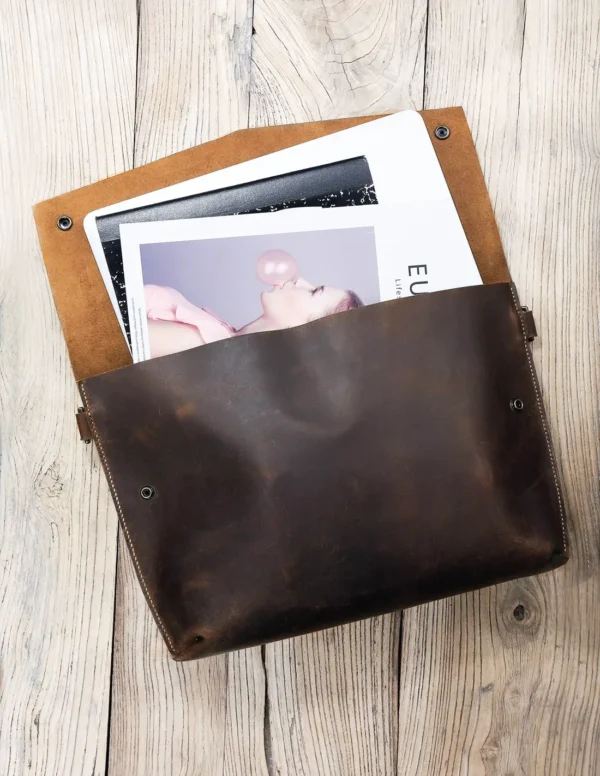 Vintage Leather Casual Designer Crossbody Bag For Men