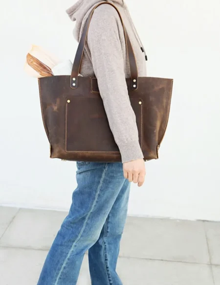Vintage Leather Extra Large Tote Bags